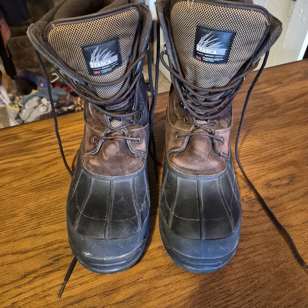 Itasca Brown and Black Waterproof Men's Duck Boots Size 14
